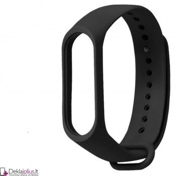 Silikoninė apyrankė laikrodžiui - juoda Xiaomi Mi Band 3/4